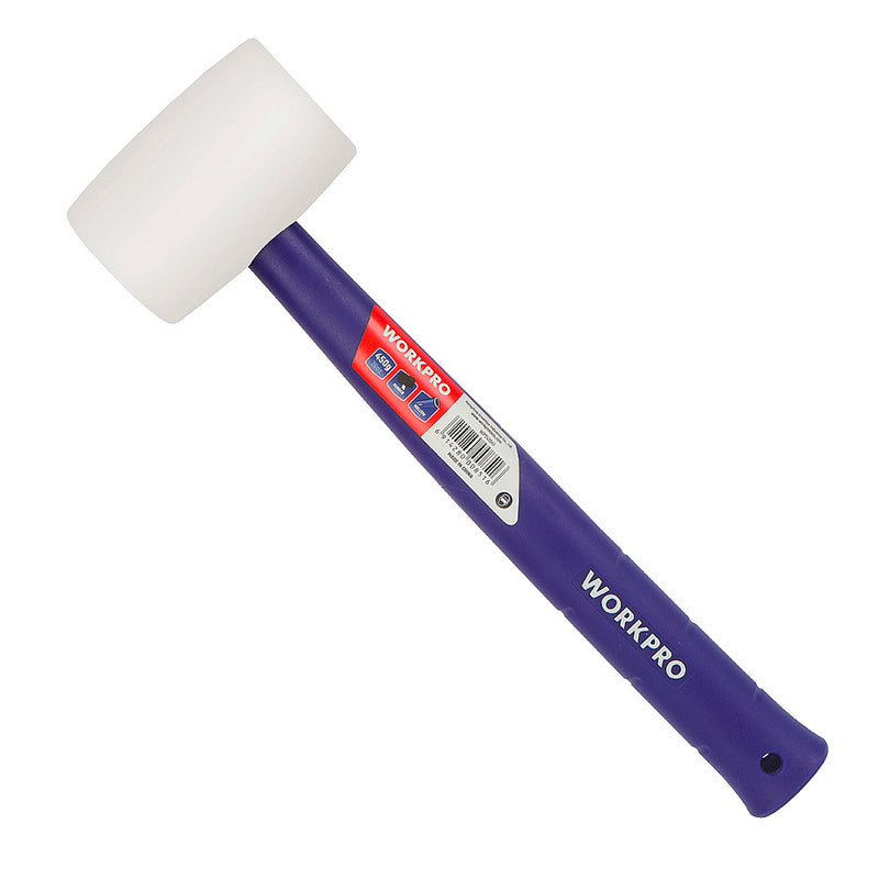 Búa cao su đầu trắng cán nhựa mềm nặng 450 gram (16OZ), chống nảy và không phát ra tia lửa điện Workpro WP241040