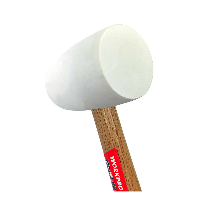 Búa cao su trắng cán gỗ nặng 450 gram (16 OZ), chống nảy và không phát ra tia lửa điện Workpro WP241038
