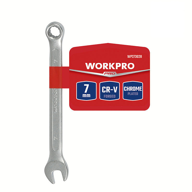 Cờ lê vòng - miệng bằng thép CR-V mạ chrome mờ (6mm-32mm) Workpro
