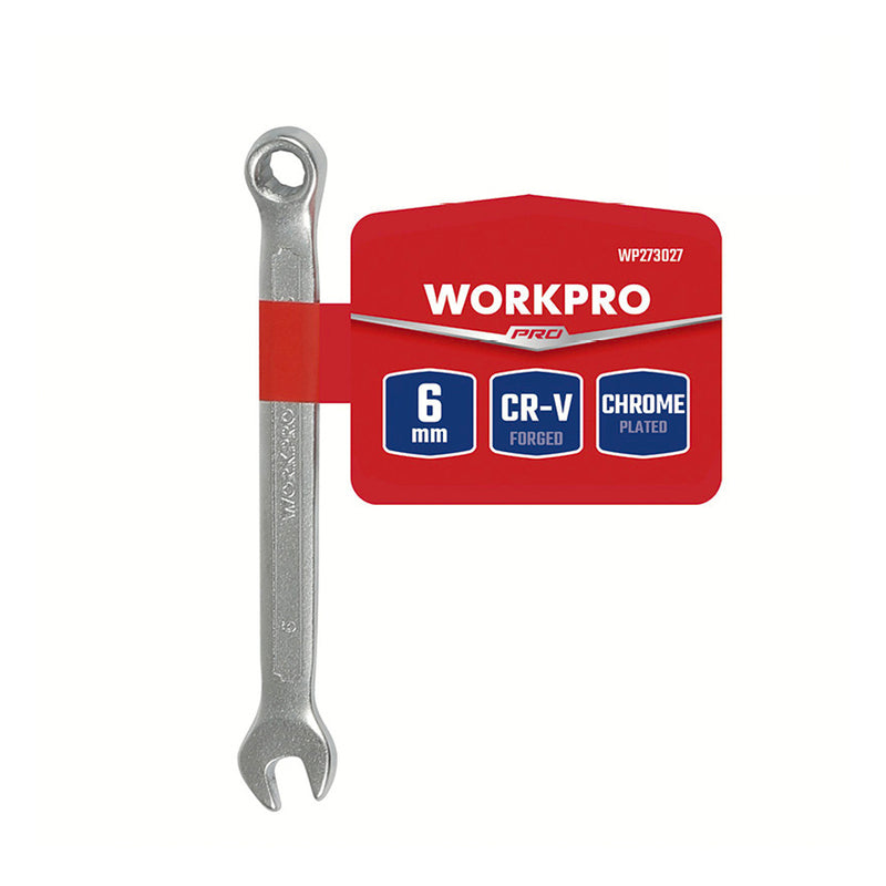 Cờ lê vòng - miệng bằng thép CR-V mạ chrome mờ (6mm-32mm) Workpro