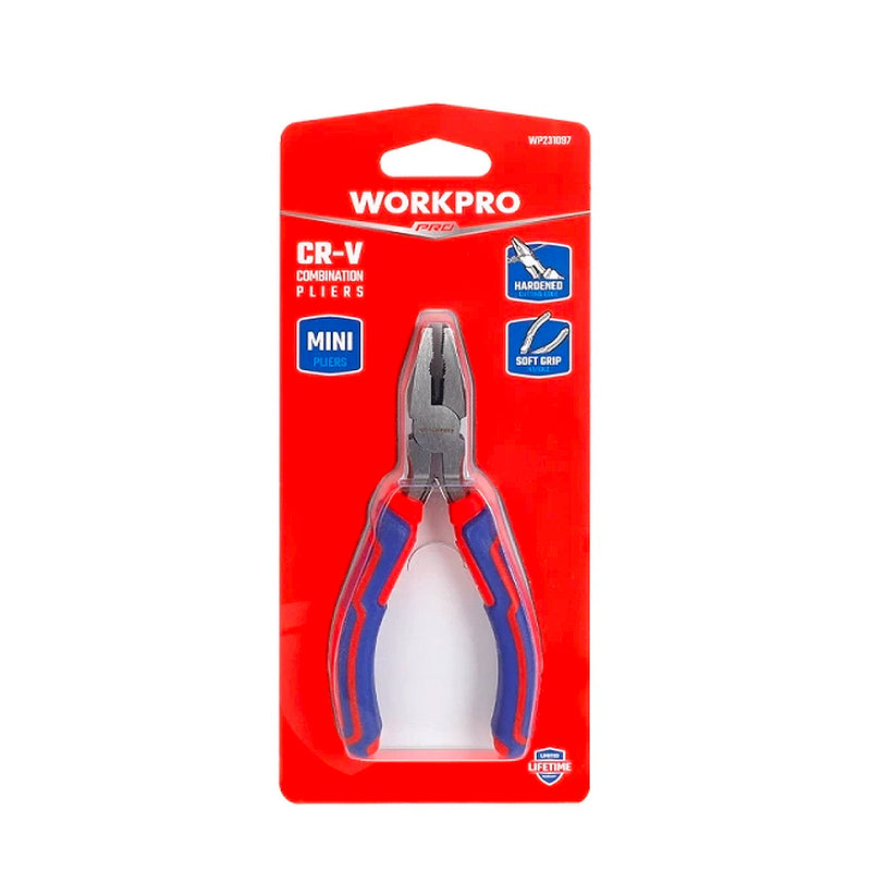 Kìm răng đa năng mini, chất liệu bằng thép CR-V Workpro WP231097