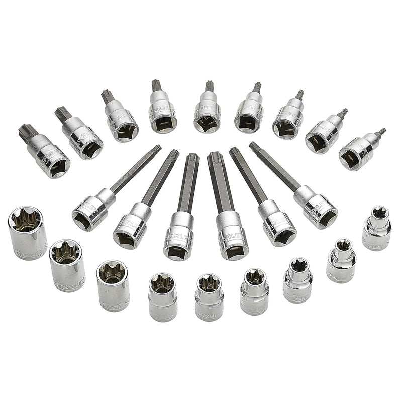 Bộ mũi vặn vít đầu sao kèm đầu tuýp cốt 1/2 inch, 24 chi tiết Stanley STMT74176-8