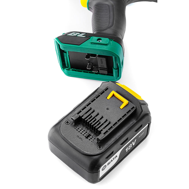 Máy siết bu lông SATA 51075 dùng Pin 18V, cốt 1/2 inch