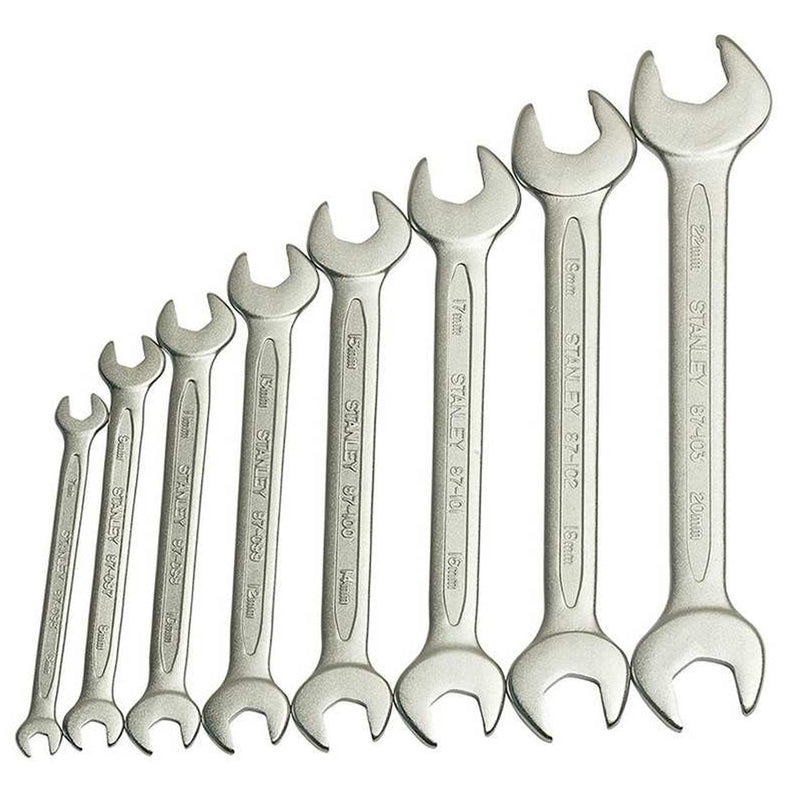 Bộ cờ lê 2 đầu miệng Slimline hệ mét, 8 chi tiết Stanley 87-718-1 kích thước từ 6mm - 22mm