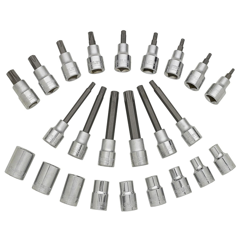 Bộ mũi vặn vít đầu sao kèm đầu tuýp cốt 1/2 inch, 24 chi tiết Stanley STMT74176-8