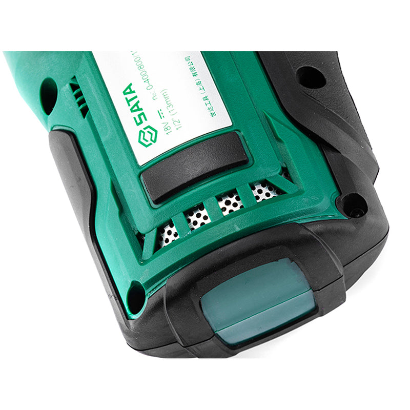 Máy siết bu lông SATA 51075 dùng Pin 18V, cốt 1/2 inch