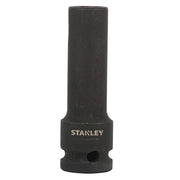 Đầu tuýp thân dài đen va đập cốt 1/2 inch Stanley chất liệu thép hợp kim Cr-Mo chịu lực cao