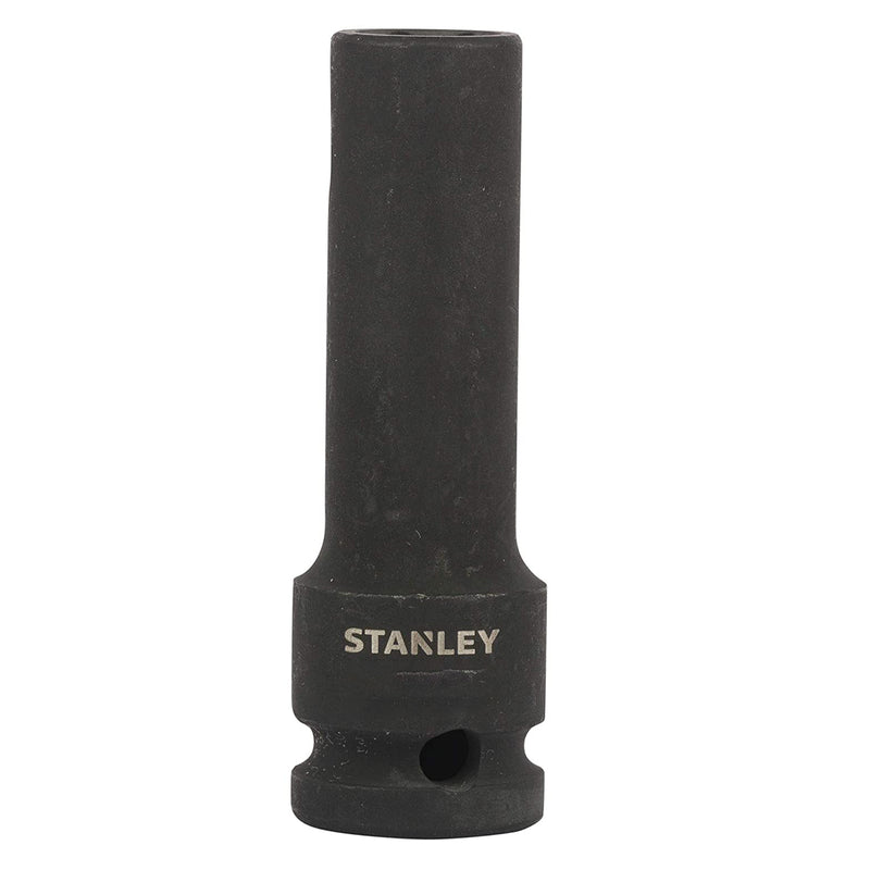 Đầu tuýp thân dài đen va đập cốt 1/2 inch Stanley chất liệu thép hợp kim Cr-Mo chịu lực cao