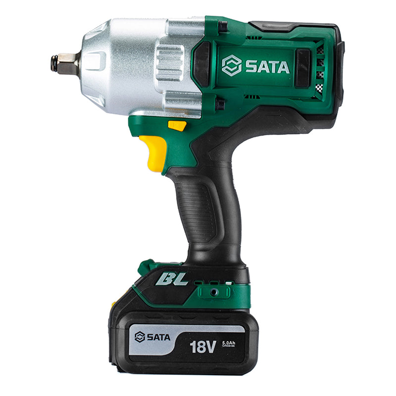 Máy siết bu lông SATA 51075 dùng Pin 18V, cốt 1/2 inch