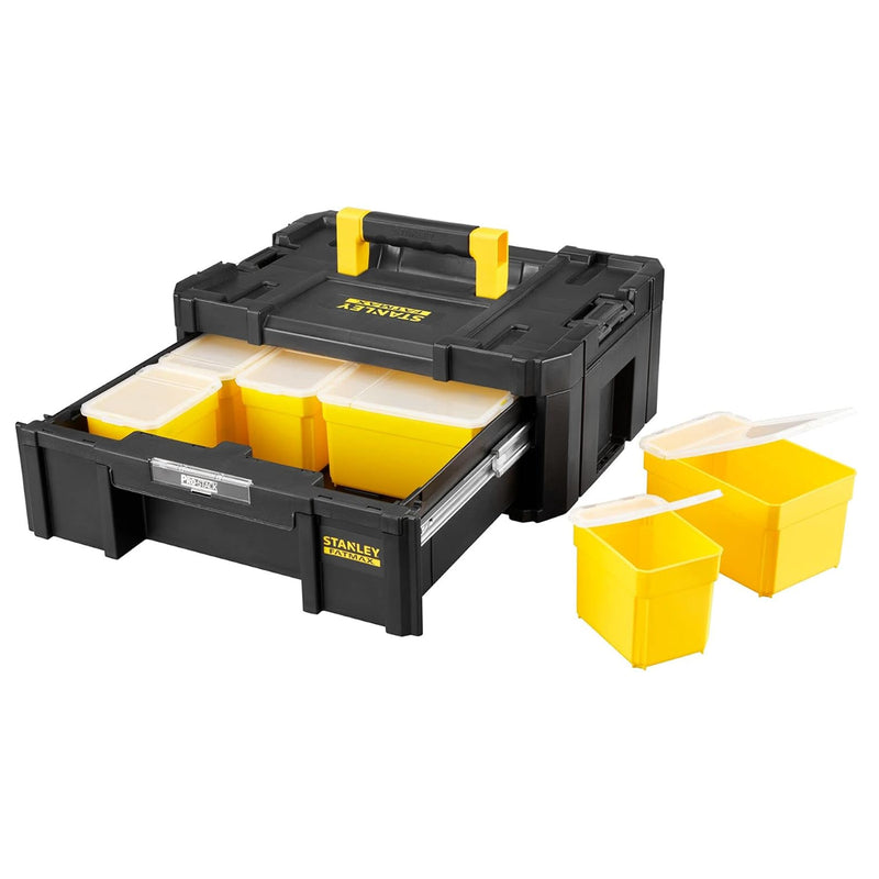 Hộp đựng dụng cụ 1 ngăn kéo FATMAX PRO-STACK Stanley FMST1-71968 dung tích 9.5L kèm 6 khay nhỏ tháo rời