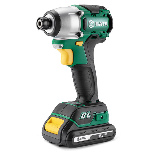 Máy vặn vít SATA 51085 18V Brushless - Động cơ không chổi than, lực siết 155Nm, 3 cấp tốc độ, đuôi lục giác 1/4 inch.