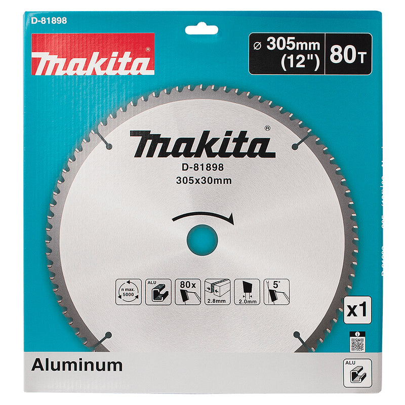 Lưỡi cưa nhôm TCT Makita D-81898 đường kính 305mm, số răng 80T, lỗ cốt 30mm