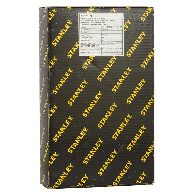 Bộ mũi vặn vít đầu sao gắn đầu siết bu lông cốt 1/2 inch, 9 chi tiết Stanley 89-098 kích thước từ T20- T60