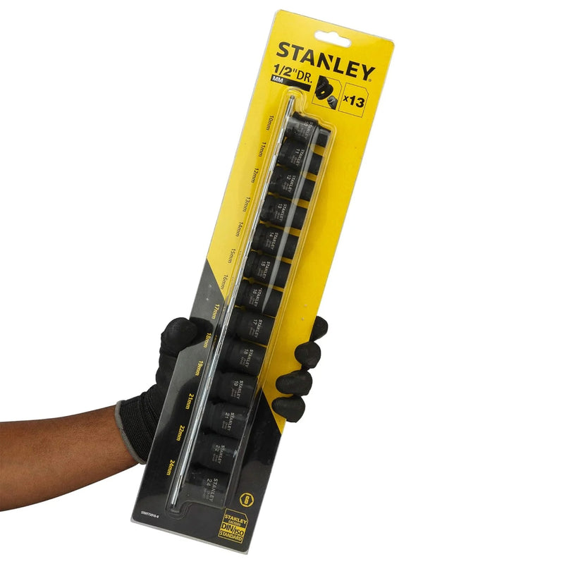 Bộ đầu tuýp cốt 1/2 inch, 13 chi tiết Stanley STMT73916-8 kích thước từ 10mm - 24mm
