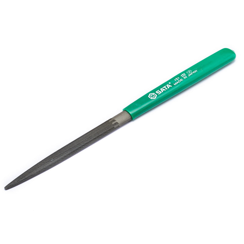 Dũa bán nguyệt mini SATA 185-215mm, thép SK2, răng trung/mịn, đa năng.