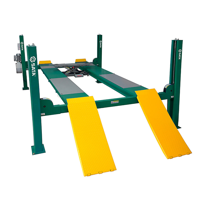 Cầu nâng 4 trụ SATA AE5202-3 4.5 tấn chuyên dụng căn chỉnh bánh xe, nâng hạ ổn định, an toàn cao