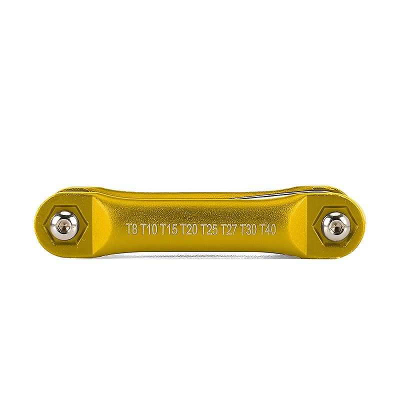 Bộ 8 cây lục giác đầu sao gấp gọn, cán cầm bằng hợp kim nhôm, vật liệu thép CR-V Workpro WP222025