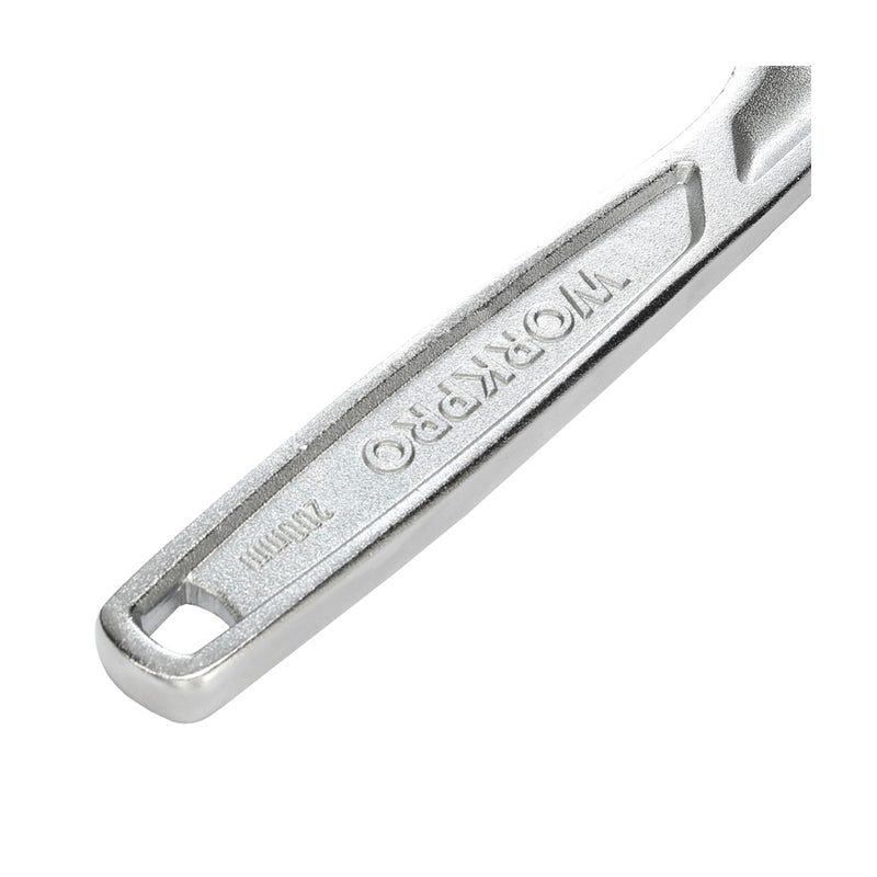 Mỏ lết công nghiệp bằng thép CR-V, cán trơn mạ chrome Workpro
