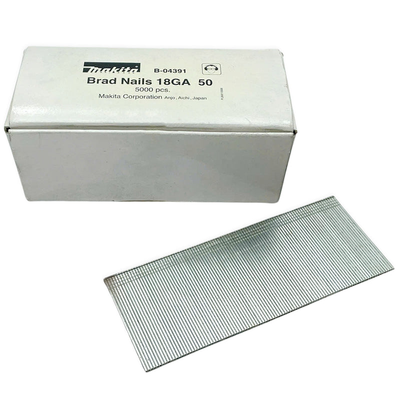 Hộp 5000 đinh chỉ có đầu Makita cở đinh 1.2mm (18Ga), chiều dài từ 15mm - 50mm, dùng cho các máy bắn đinh