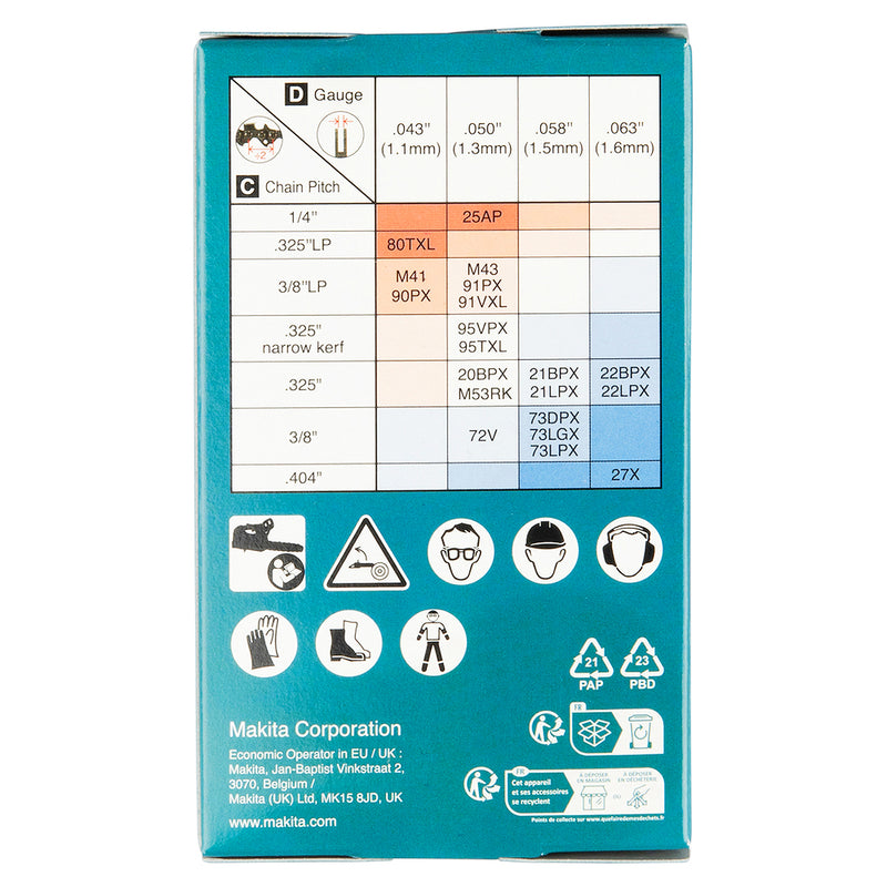 Dây xích cứu hộ Makita 1916K0-5 chiều dài 500mm, bước xích .325"