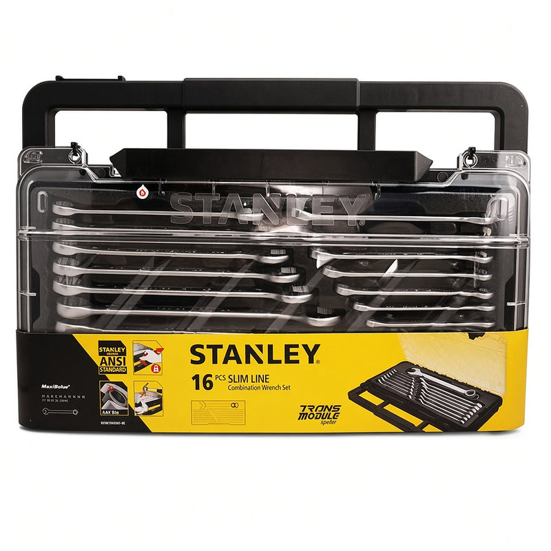 Bộ cờ lê vòng miệng hệ mét 16 chi tiết Stanley STMT74897-8 kích thước 6mm đến 24mm đựng trong hộp nhựa cao cấp
