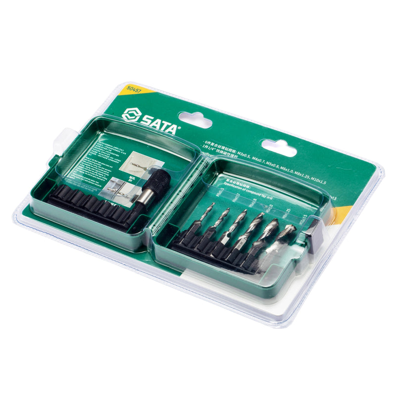 Bộ mũi khoan taro đa năng HSS 7 chi tiết SATA 50457