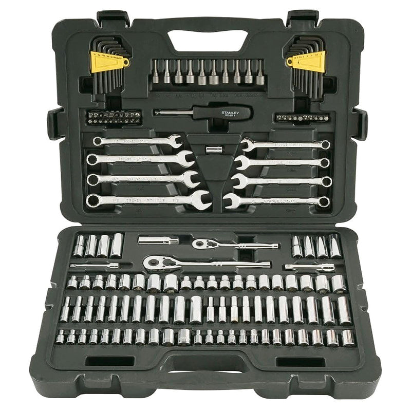 Bộ dụng cụ cơ khí đa năng 145 chi tiết Stanley STMT71653 gồm tuýp, cờ lê, lục giác đựng trong vali nhựa