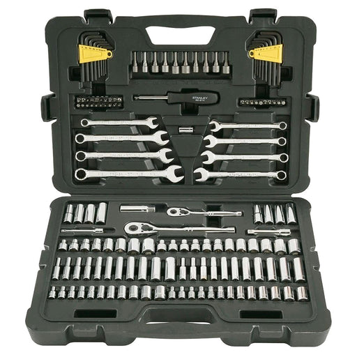 Bộ dụng cụ cơ khí đa năng 145 chi tiết Stanley STMT71653 gồm tuýp, cờ lê, lục giác đựng trong vali nhựa