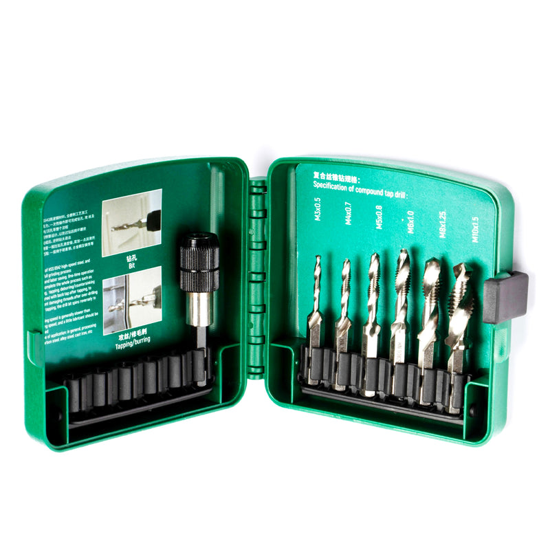 Bộ mũi khoan taro đa năng HSS 7 chi tiết SATA 50457