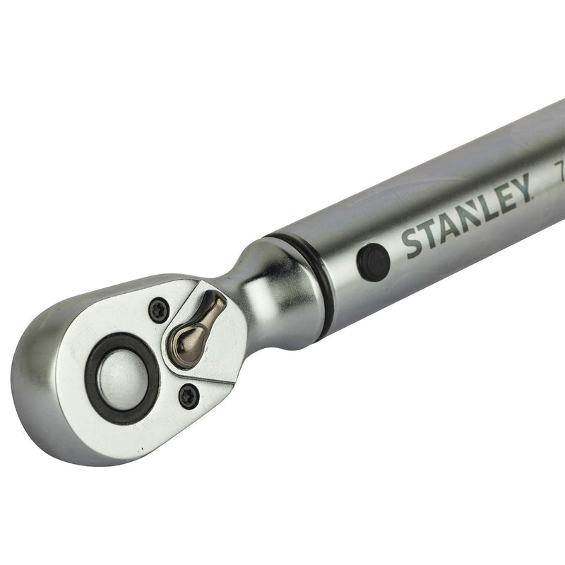 Cận cảnh đầu bánh cóc và nút tháo nhanh (Quick Release) của cần siết lực tự động Stanley cốt 1/2 inch