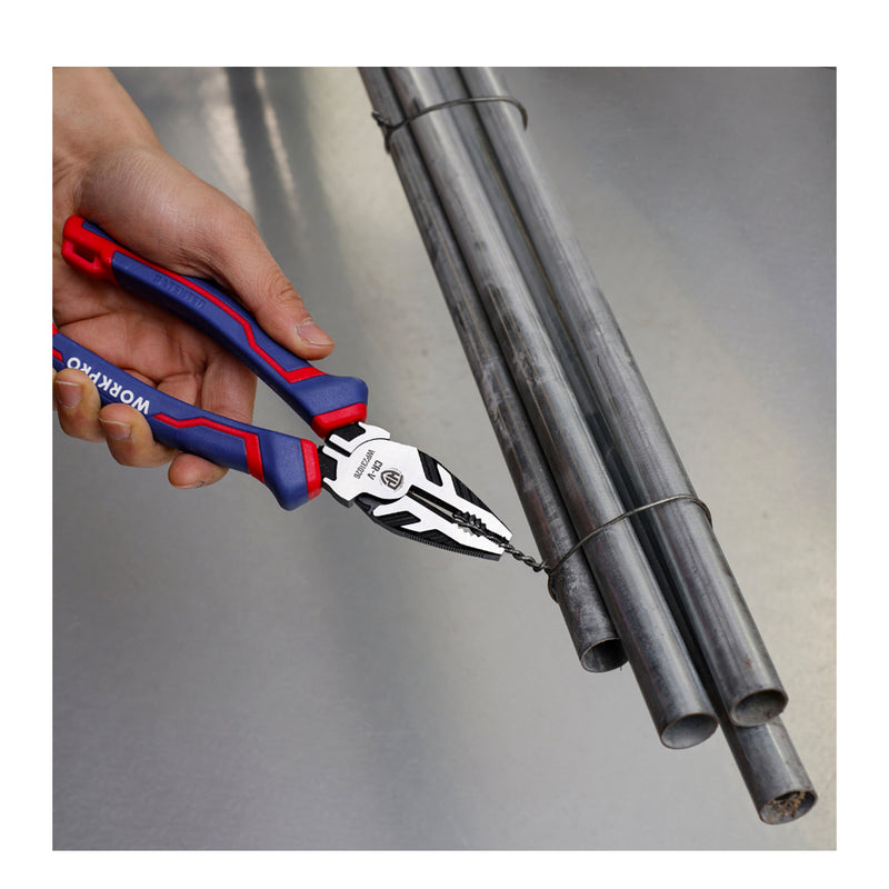 Kìm răng thép CR-V, tay cầm bằng nhựa chống trượt Workpro