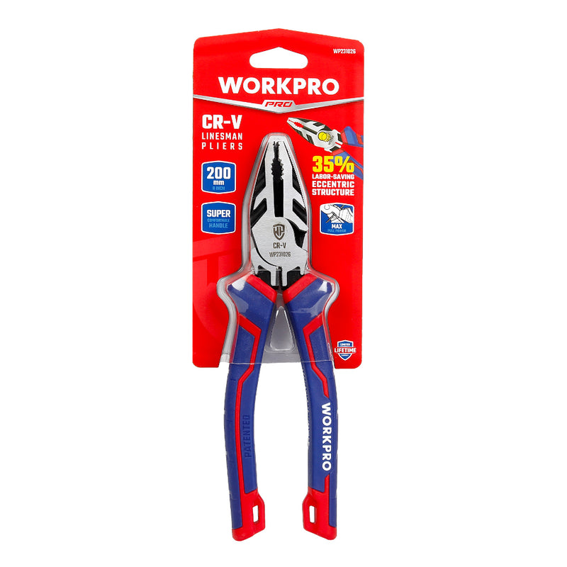 Kìm răng thép CR-V, tay cầm bằng nhựa chống trượt Workpro