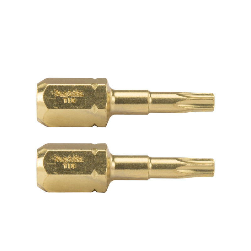 Vì 2 mũi vặn vít đầu sao Torsion Impact Gold Makita B-28391 kích thước T10 x 25mm