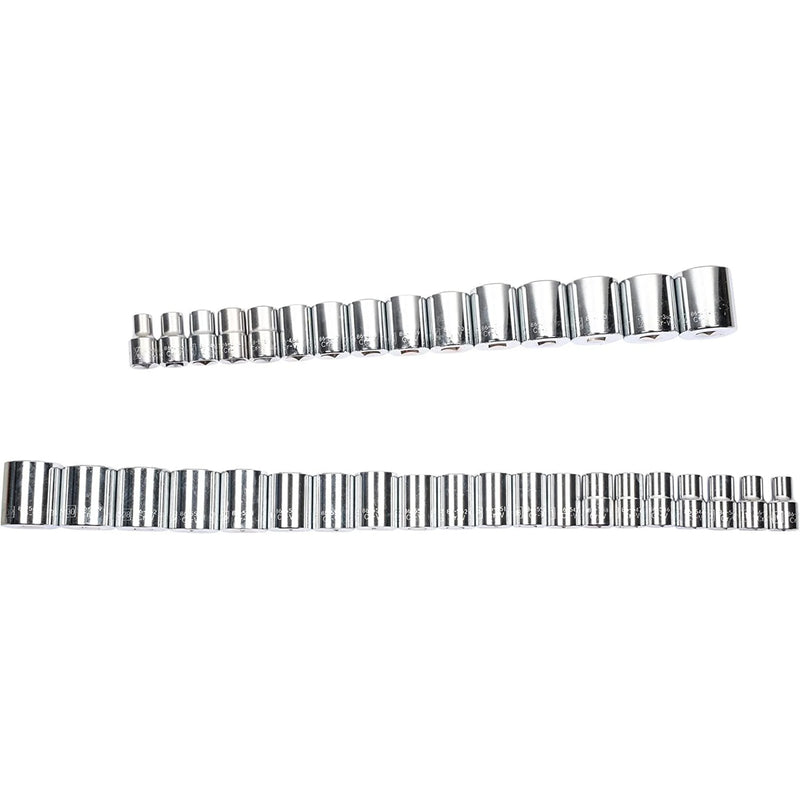 Bộ đầu tuýp hệ mét và hệ inch kết hợp, cốt 1/2 inch, 43 chi tiết Stanley 89-509