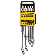 Bộ cờ lê vòng miệng hệ mét 12 chi tiết Stanley STMT78097-9 kích thước 6mm đến 24mm gài trên giá nhựa treo