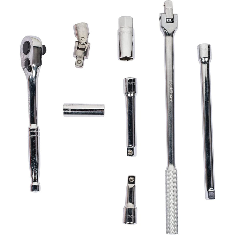 Bộ đầu tuýp hệ mét và hệ inch kết hợp, cốt 1/2 inch, 43 chi tiết Stanley 89-509