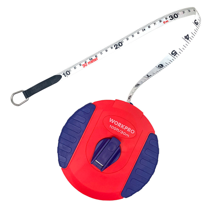 Thước cuộn sợi thủy tinh đựng trong hộp nhựa ABS tròn kín Workpro