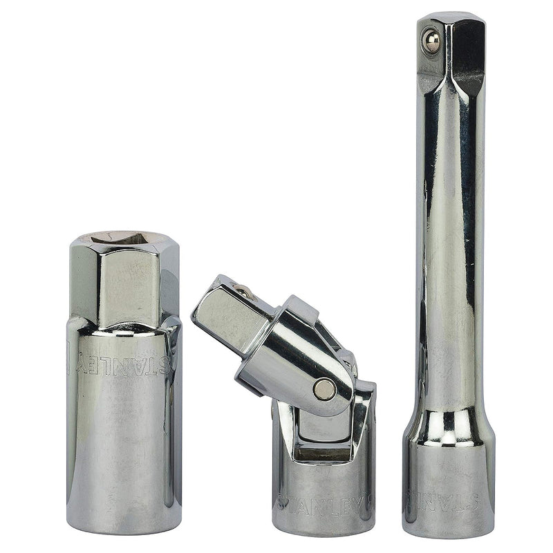 Bộ đầu tuýp kèm cần siết cốt 1/2 inch, 27 chi tiết Stanley 86-477 kích thước từ 10mm - 32mm