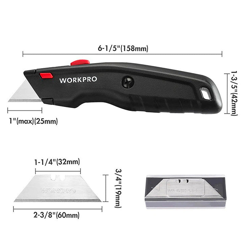Dao rọc đa năng thân nhôm, thay lưỡi nhanh (Có nhiều màu để chọn lựa) Workpro