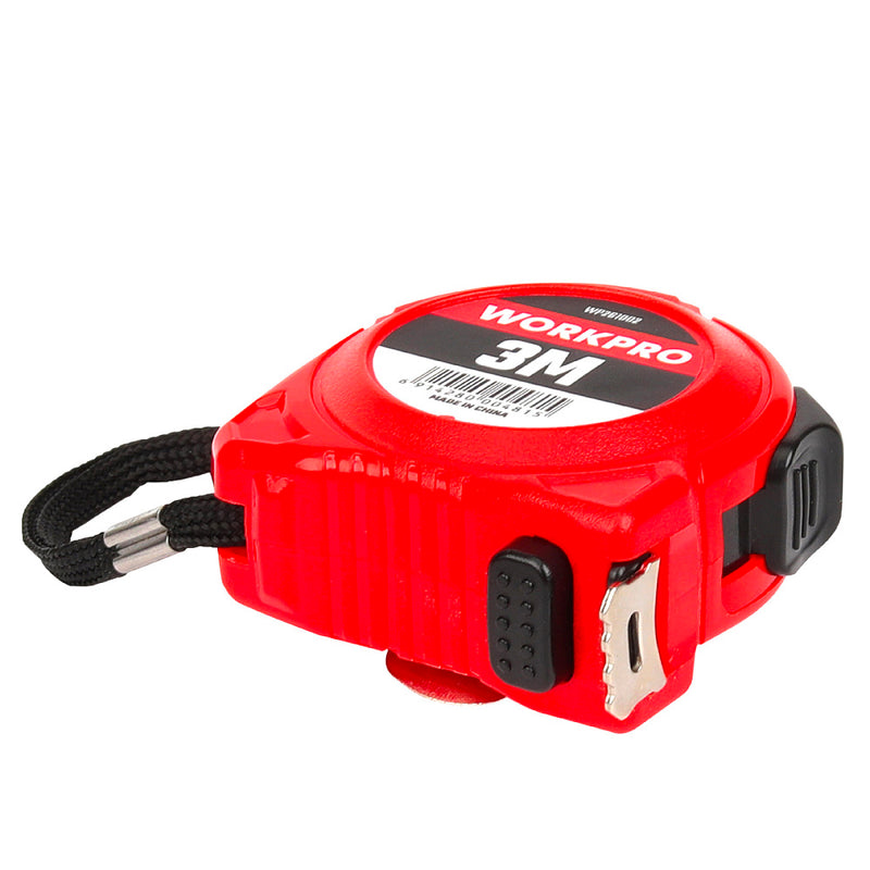 Thước kéo thép, vỏ nhựa chống sốc, nền trắng, số đo hệ met Workpro