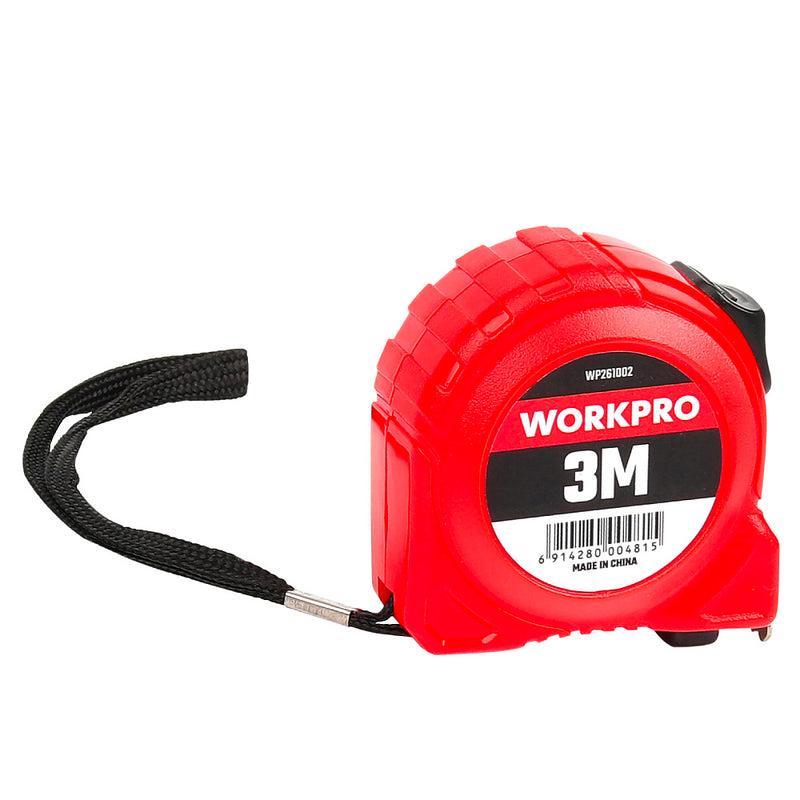 Thước kéo thép, vỏ nhựa chống sốc, nền trắng, số đo hệ met Workpro