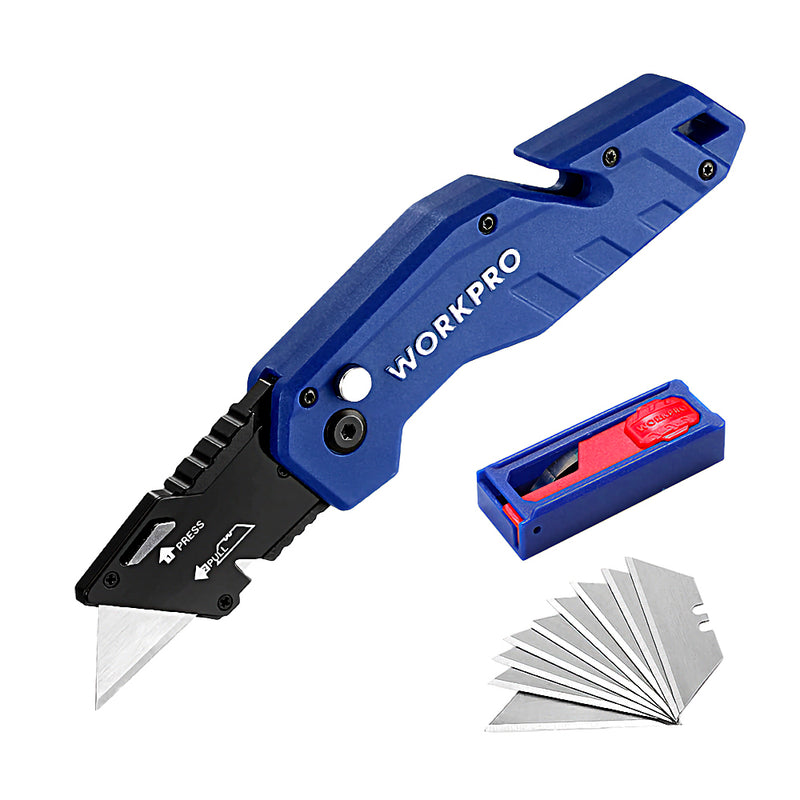 Dao gấp đa năng cán cầm bằng nhựa (Có nhiều màu để lựa chọn) Workpro