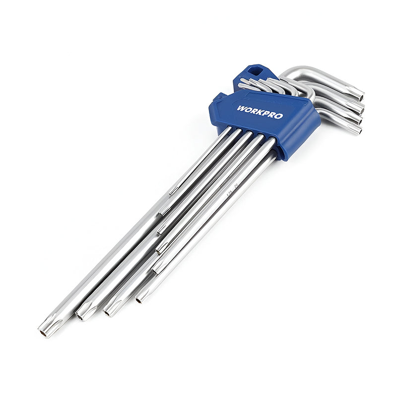 Bộ lục giác đầu sao 9 chi tiết Workpro WP222036 chất liệu thép S2