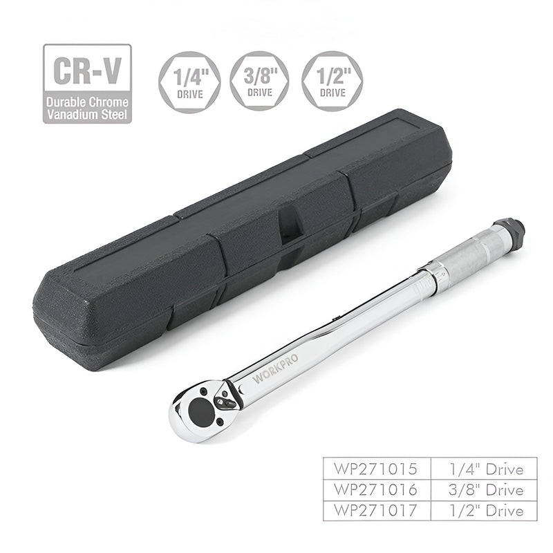 Cờ lê siết lực (torque wrench) thép 40CR, mạ tĩnh điện, tay cầm kim loại nhám