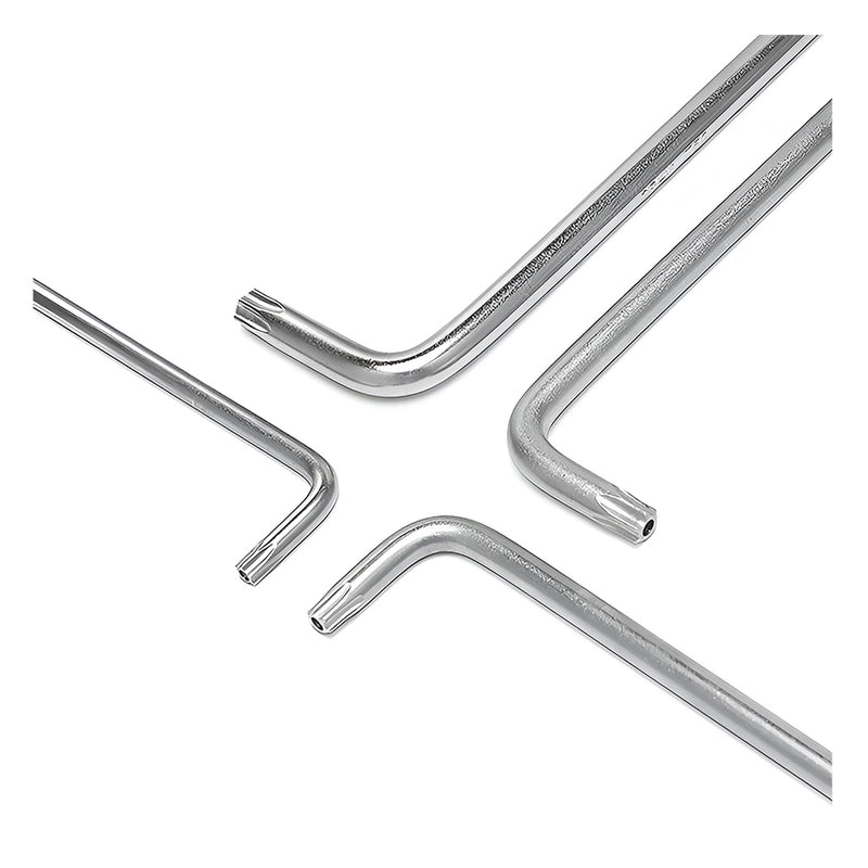 Bộ 9 cây lục giác hình sao kiểu chữ L, cỡ trung, có lỗ nhỏ ở đầu mũi, vật liệu thép hợp kim CR-V Workpro WP222002