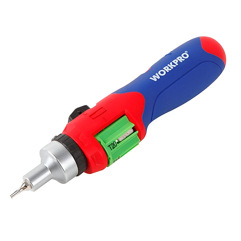 Bộ Tua vít bánh cóc tự động thép CR-V 24 đầu vít hỗn hợp có chức năng tự cài mũi vít Workpro WP221056