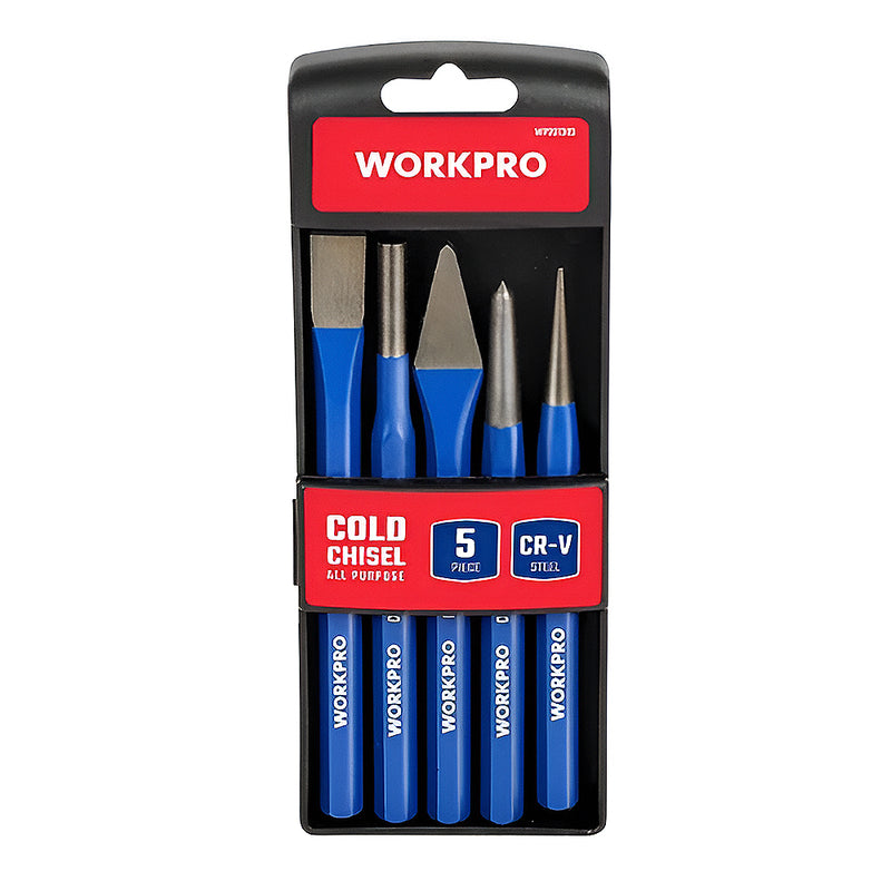 Bộ 5 cây đục ngụi nhiều mũi thân lục giác Workpro Wp201303