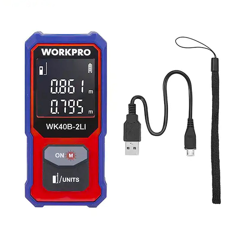 Máy đo khoảng cách bằng laser 40m Workpro WP267001
