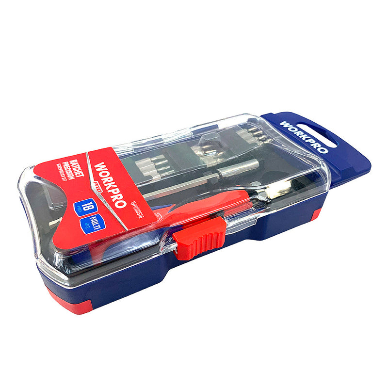 Bộ tua vít tự động 18 chi tiết bằng thép CR-V Workpro WP200516