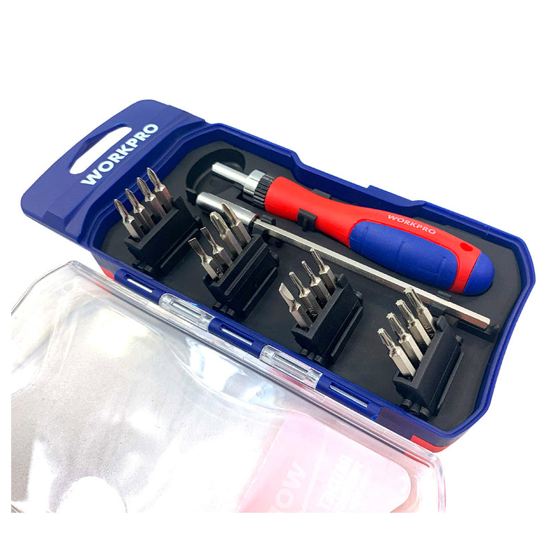Bộ tua vít tự động 18 chi tiết bằng thép CR-V Workpro WP200516